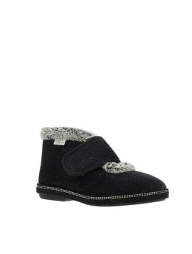 Chaussons noirs et gris MAISON DE L’ESPADRILLE