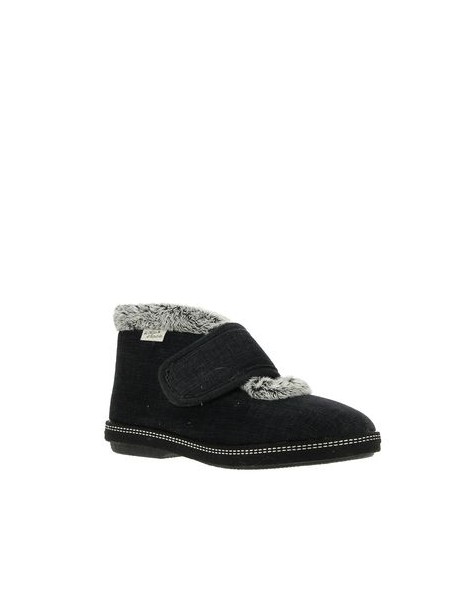 Chaussons noirs et gris MAISON DE L’ESPADRILLE