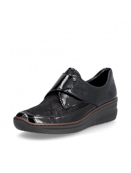 Chaussures velcro noires RIEKER