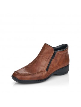 Bottines en cuir marron RIEKER